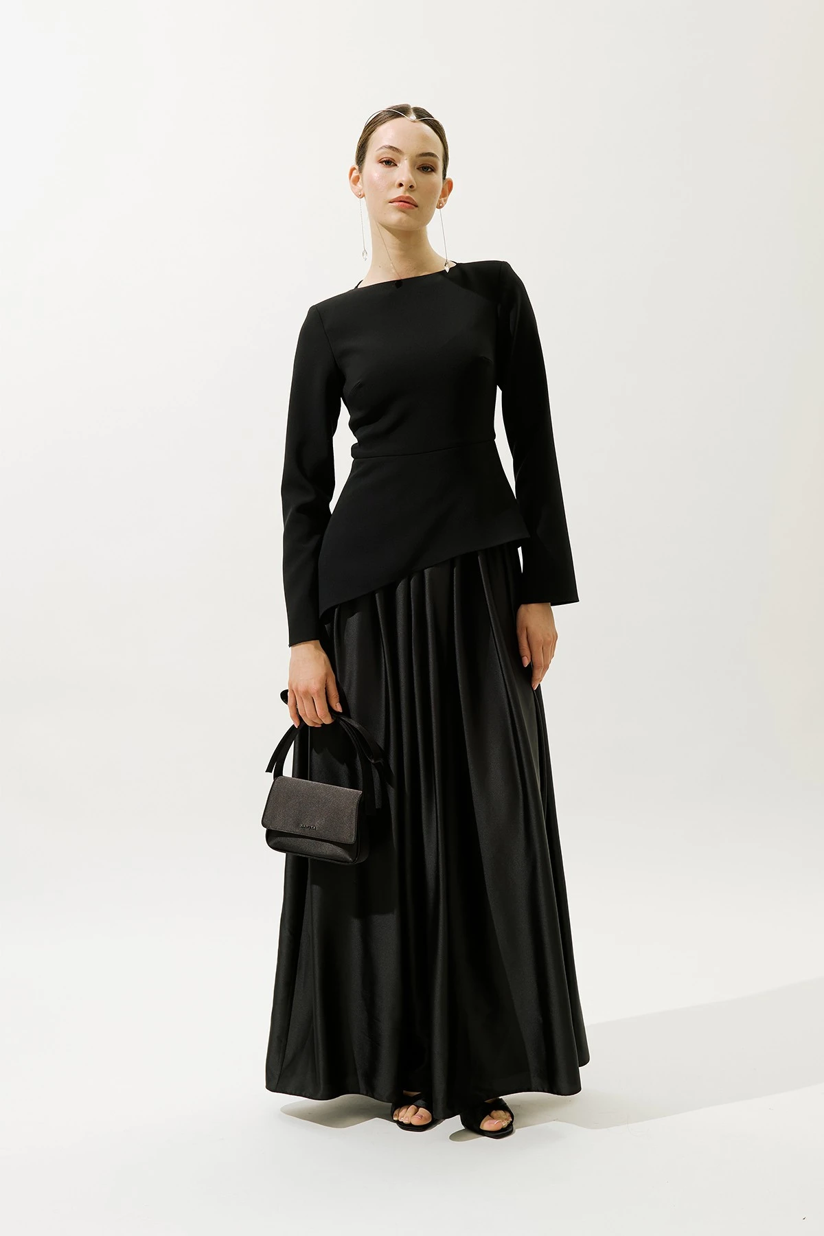 ANNITA ABİYE ELBİSE SİYAH