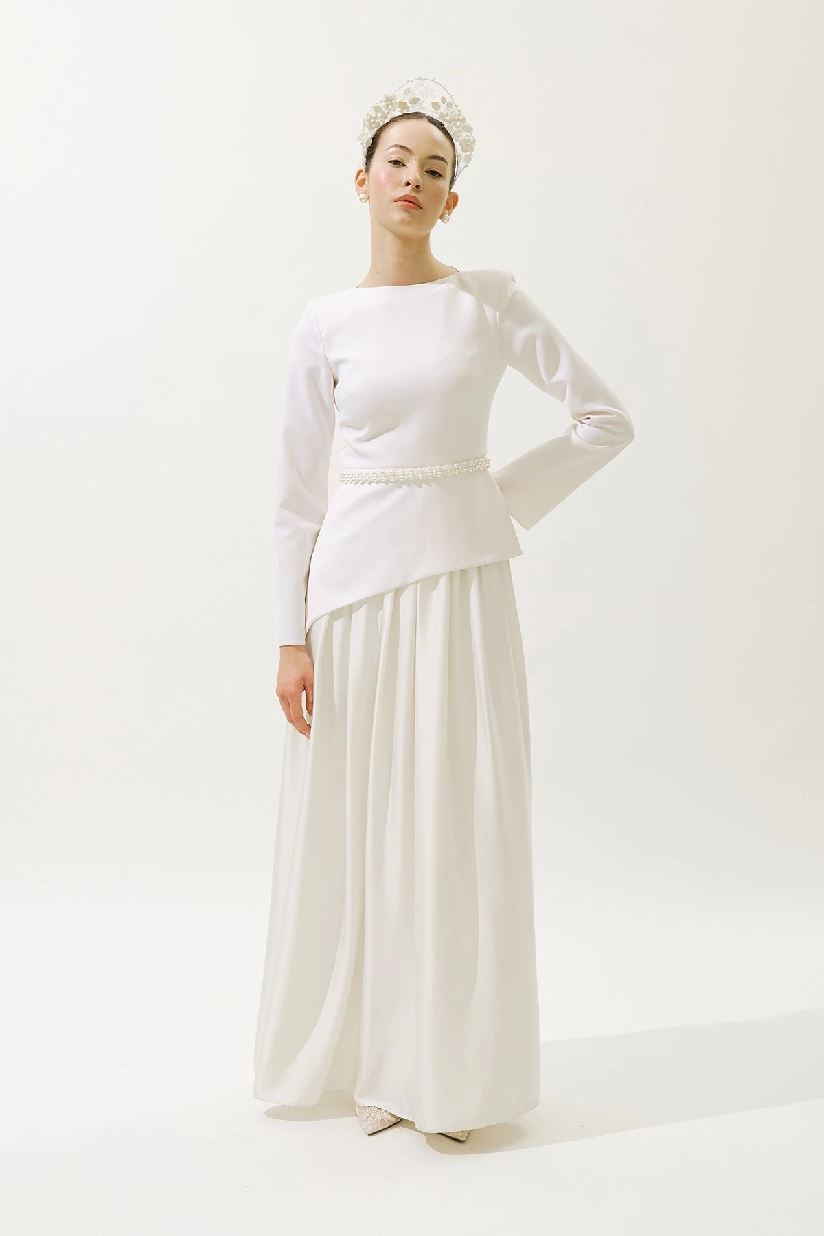 ANNITA ABİYE ELBİSE EKRU