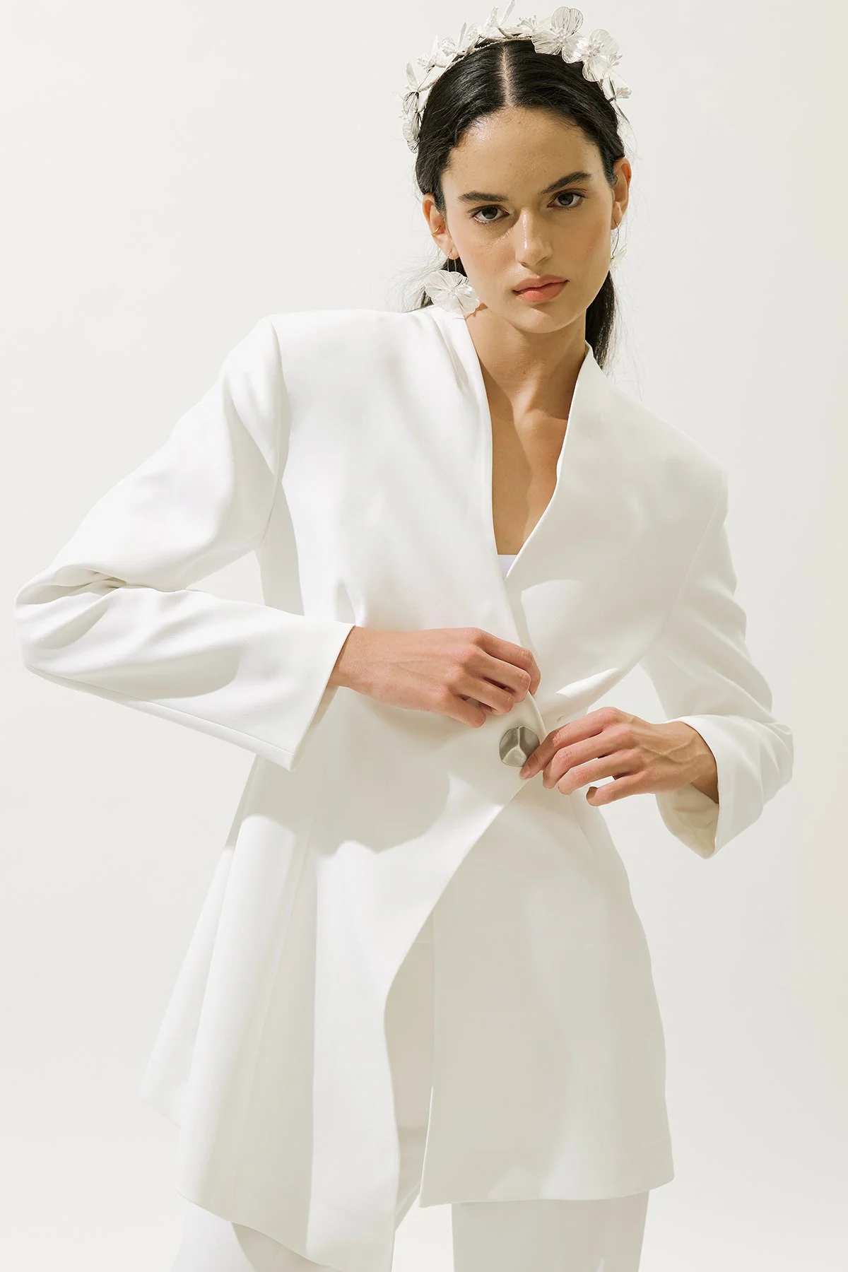 VALENTINE BLAZER CEKET EKRU