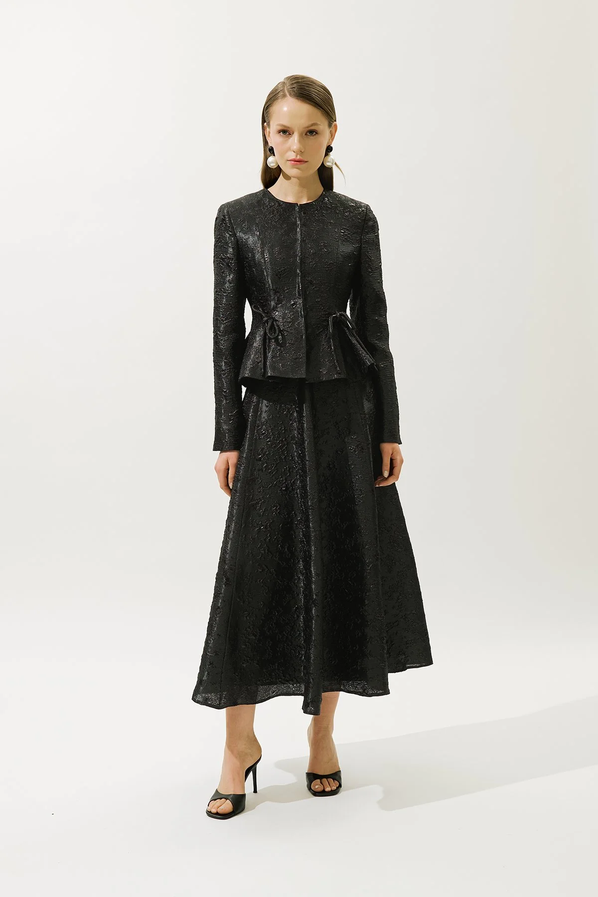 MARY ABİYE JAKAR CEKET SİYAH