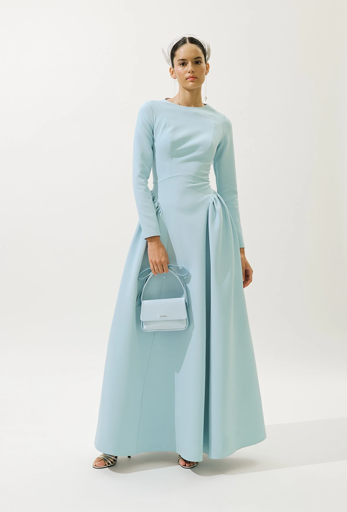 LORA ABİYE ELBİSE MAVİ