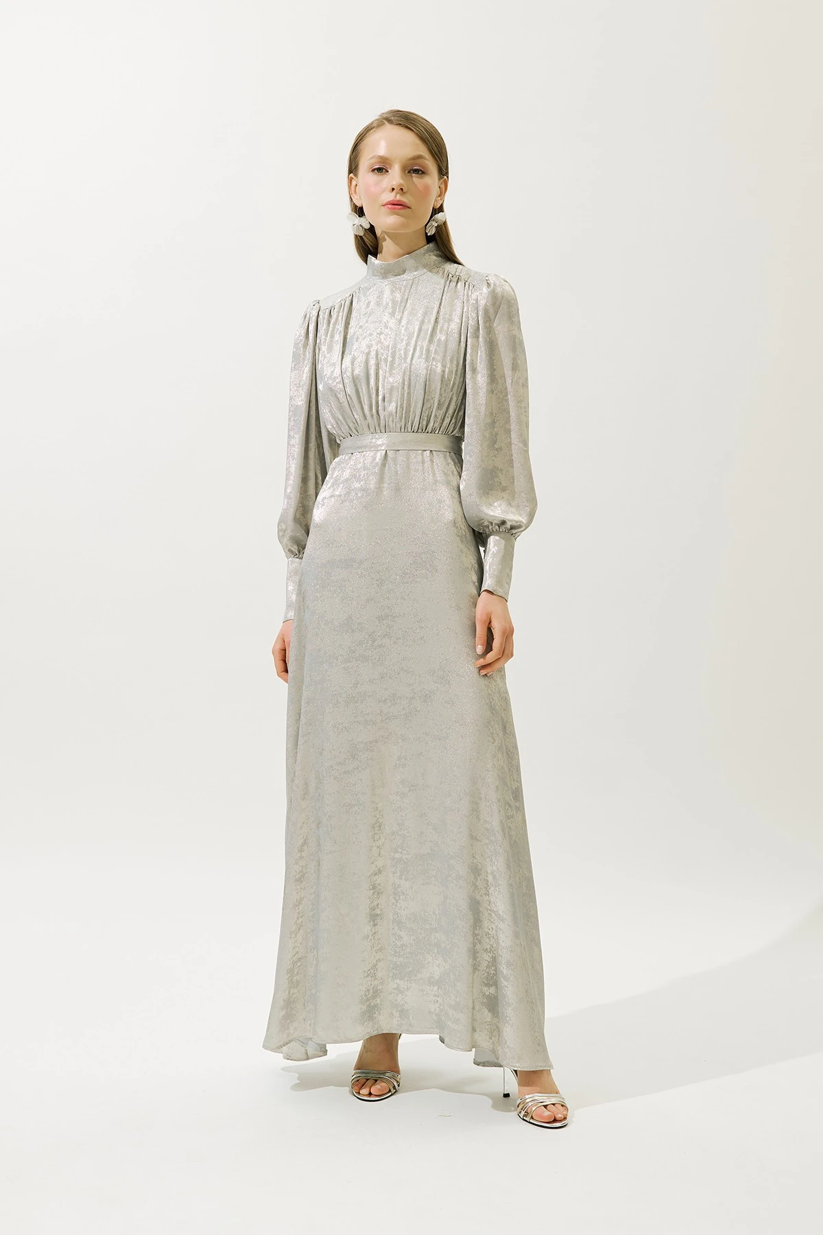 IŞILTILI ABİYE ELBİSE YEŞİL