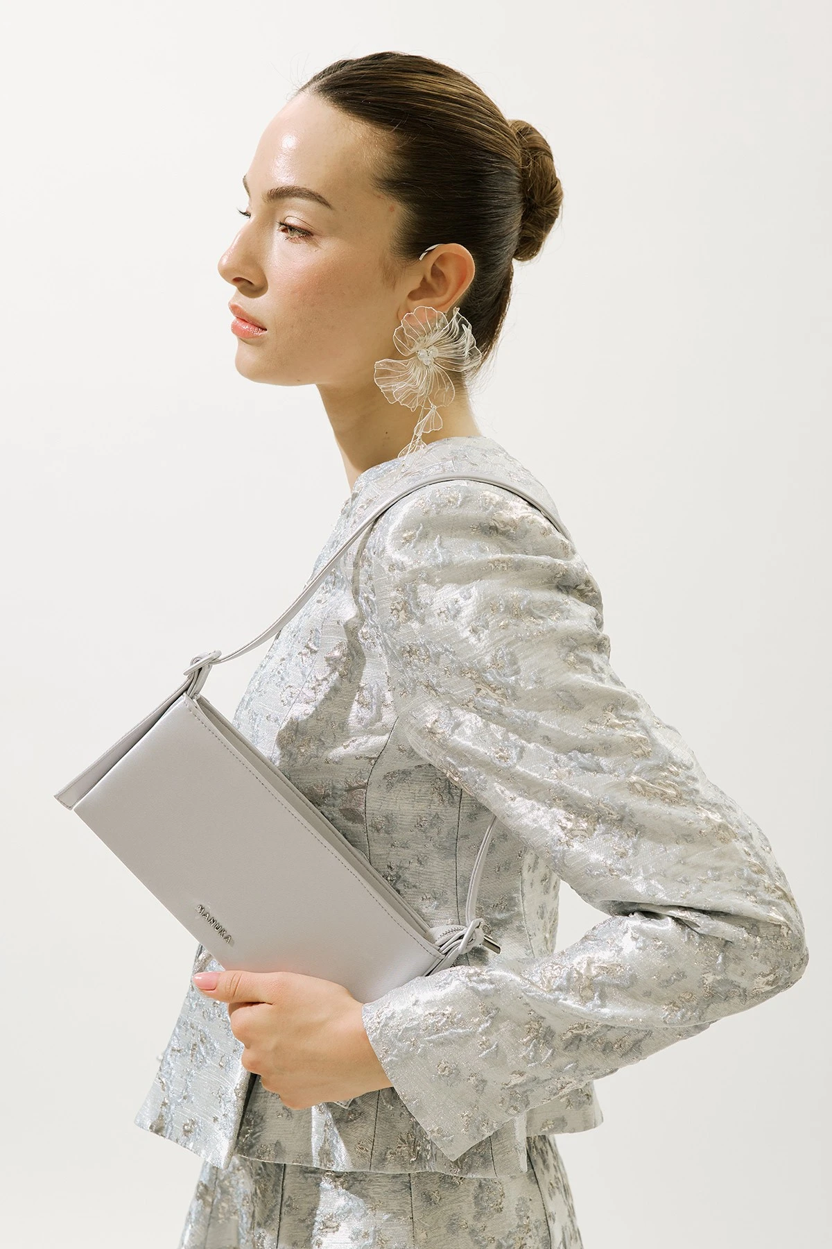 SATEN MİNİ BAGET ABİYE ÇANTA MAVİ