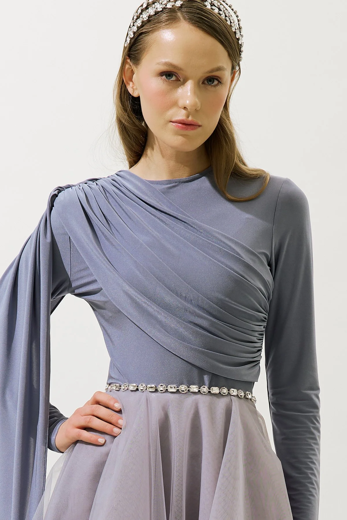 TAŞLI ABİYE KEMER GÜMÜŞ