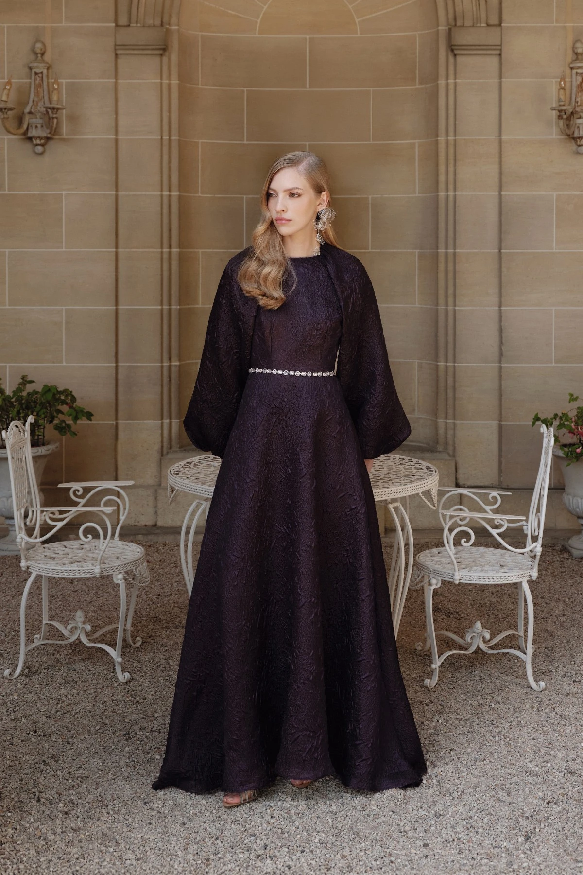 JAKAR ORGANZE ABİYE ELBİSE MOR