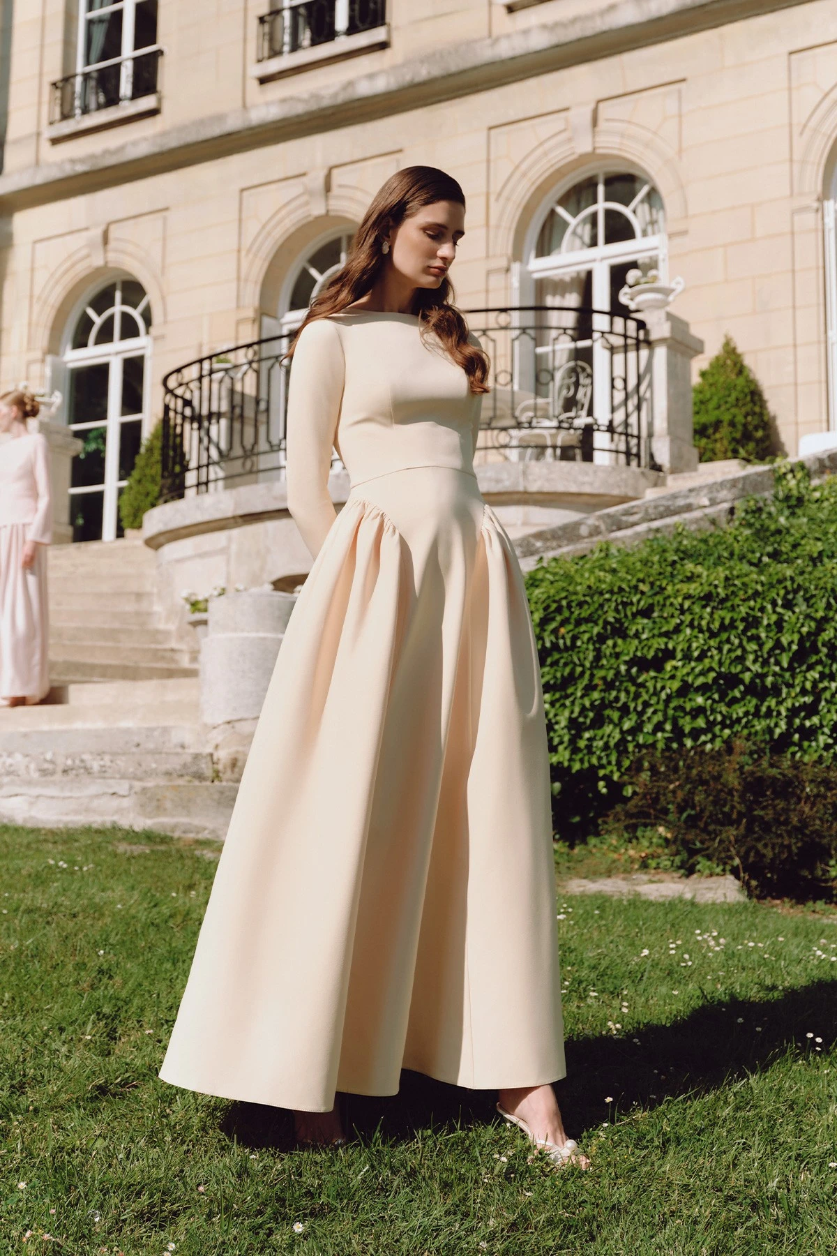 LORA ABİYE ELBİSE SARI