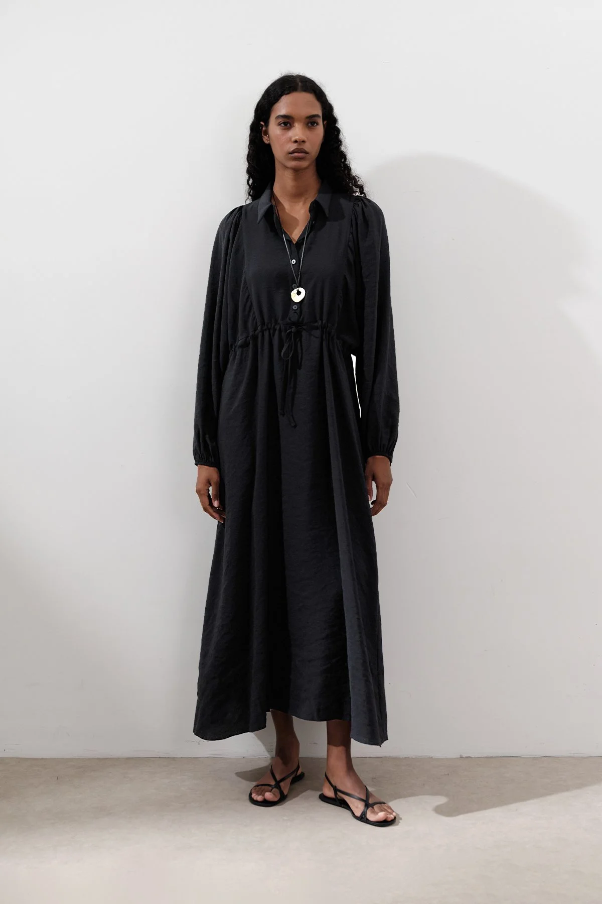 TENCEL FLOWING DRESS BLACK | Manuka TENCEL FLOWING DRESS BLACK | Manuka