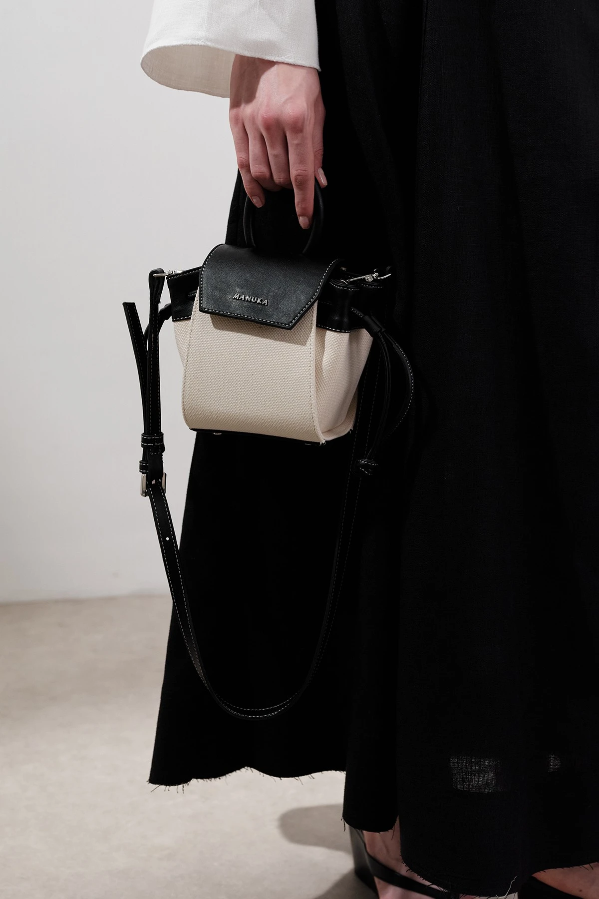 CANVAS COVER MINI BAG BEIGE