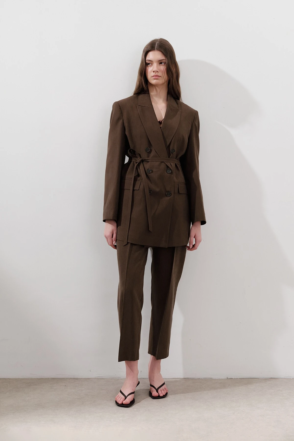 TENCEL PİLELİ PANTOLON ACI KAHVE TENCEL PİLELİ PANTOLON ACI KAHVE