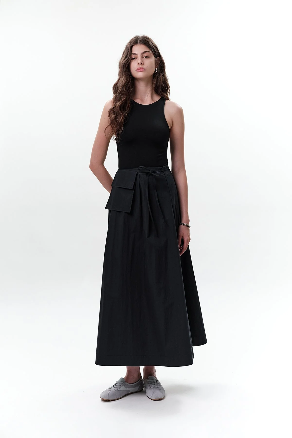 CEP KEMERLİ ETEK LACİVERT