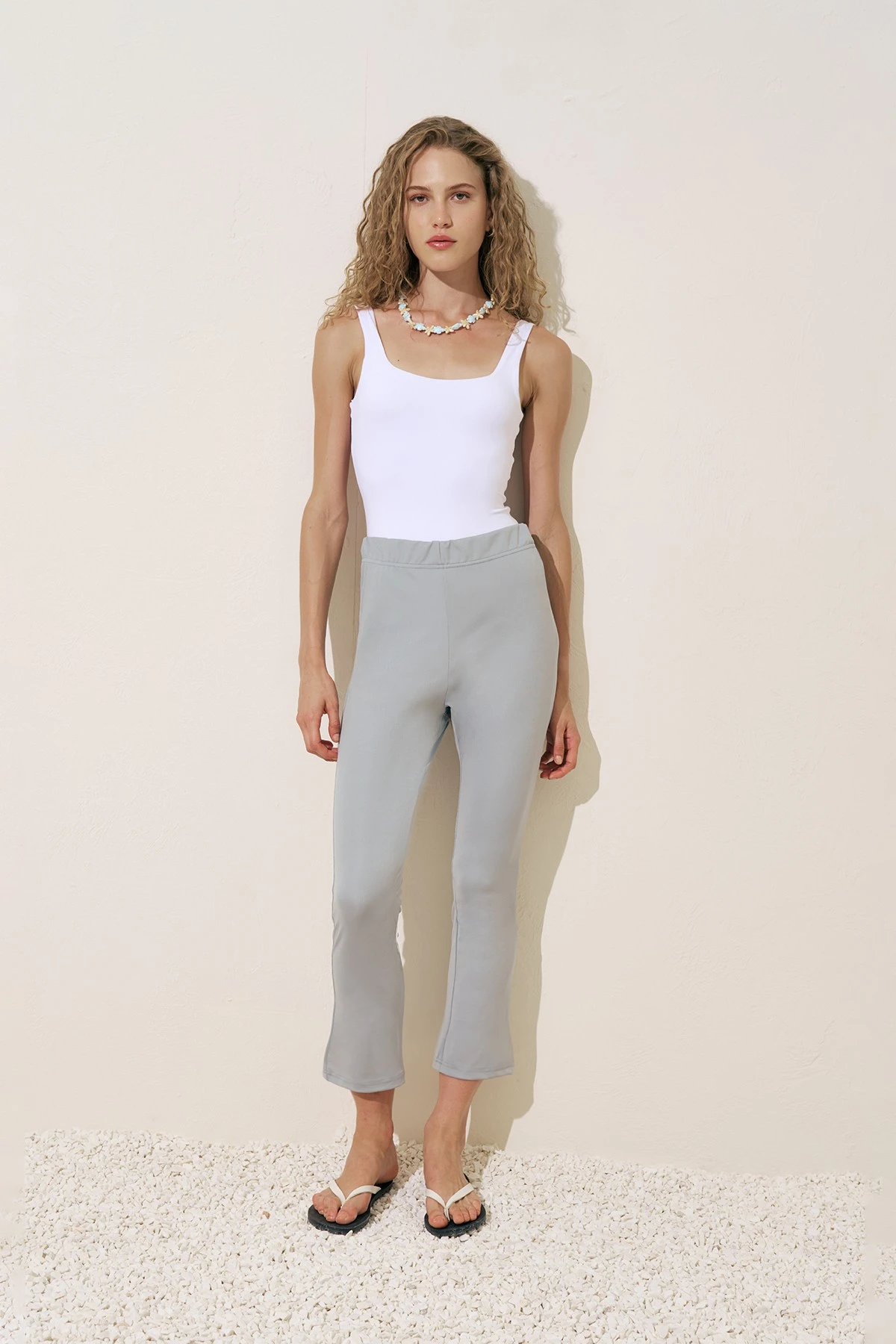 FLARE PAÇA TESETTÜR MAYO PANTOLON MAVİ