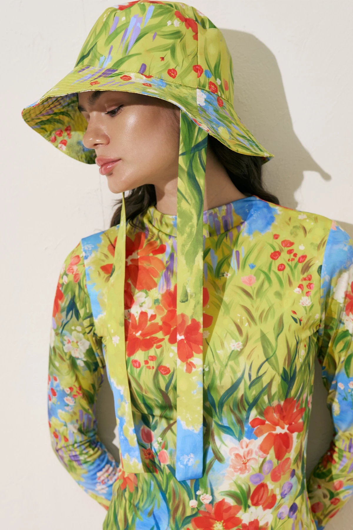 TIED BUCKET HAT GARDENIA TIED BUCKET HAT GARDENIA