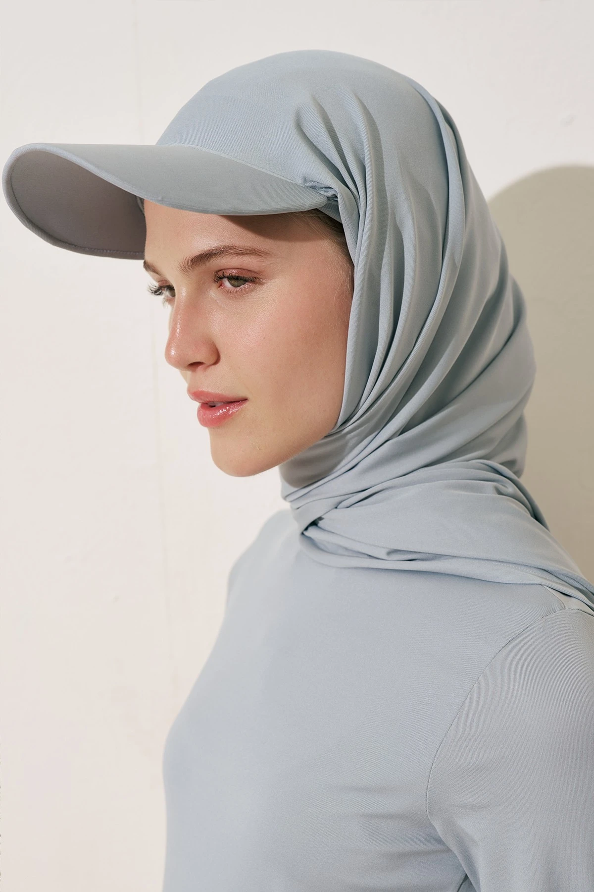 CAP ŞAPKALI MAYO ŞAL MAVİ