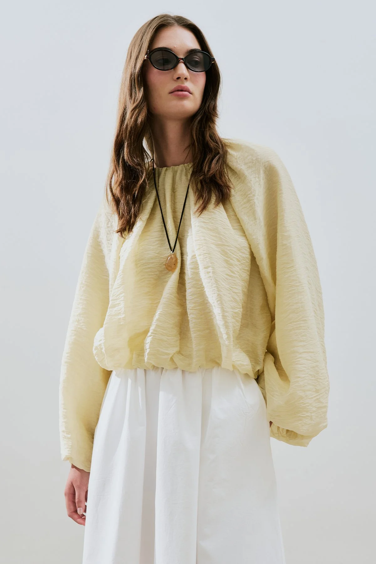 BALON FORM KISA BLUZ SOFT SARI