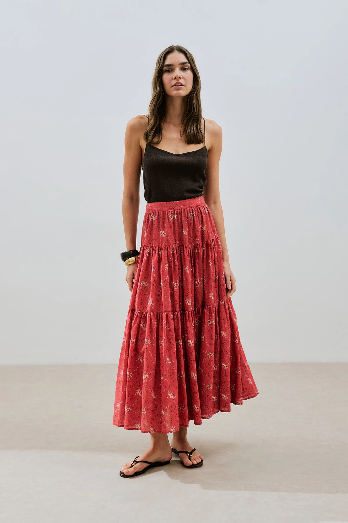 DESENLİ PAMUKLU KATLI ETEK KYRA