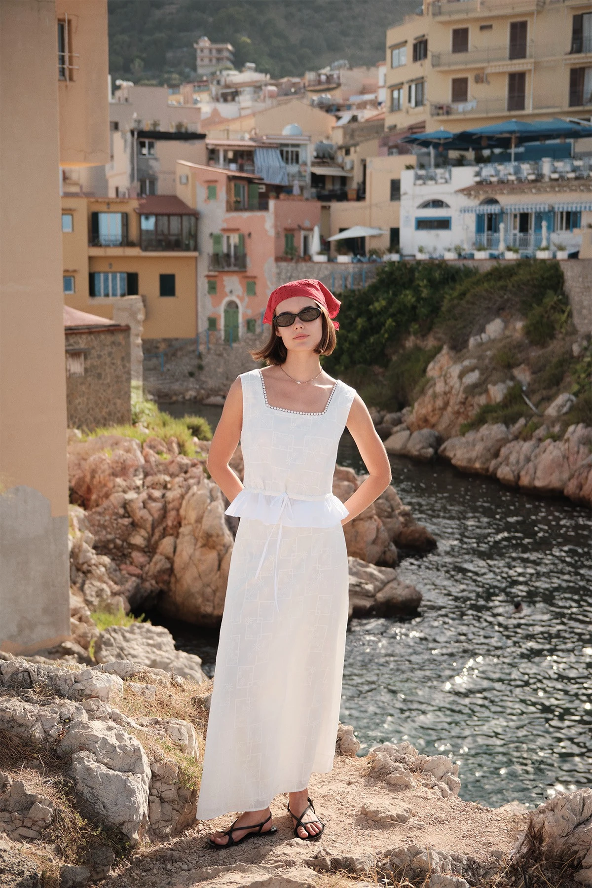 NAKIŞLI MİDİ ETEK EKRU