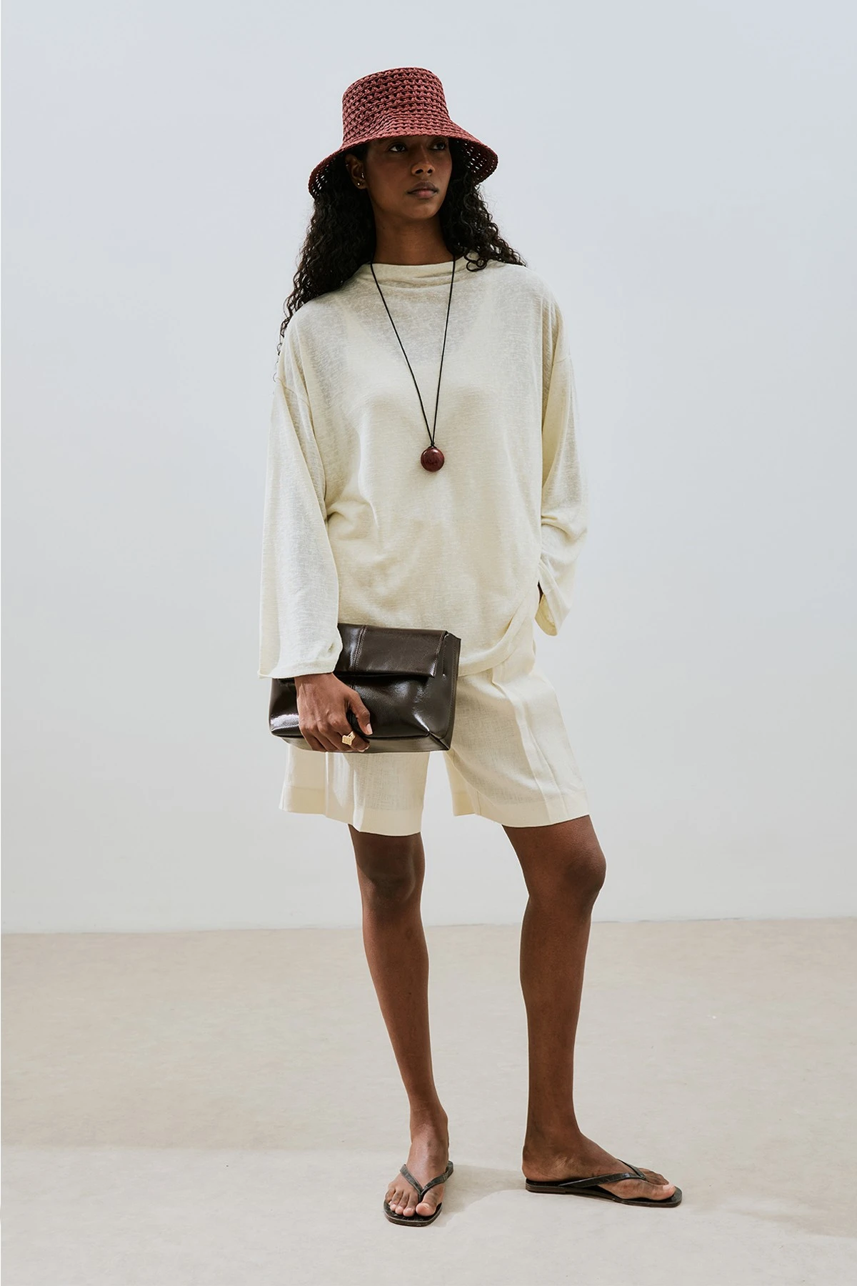 KETEN KARIŞIMLI BLUZ BEJ KETEN KARIŞIMLI BLUZ BEJ