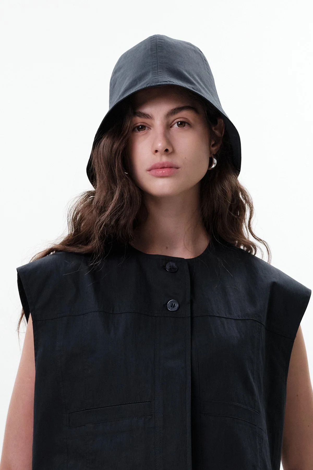 LASTİK DETAYLI BUCKET ŞAPKA LACİVERT