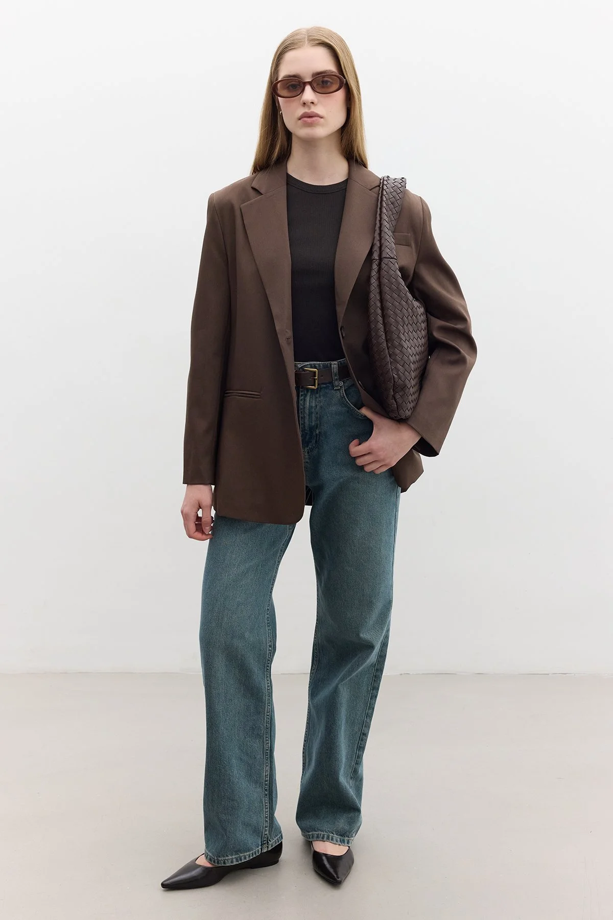 KLASİK KAPAMALI BLAZER CEKET KAHVERENGİ KLASİK KAPAMALI BLAZER CEKET KAHVERENGİ