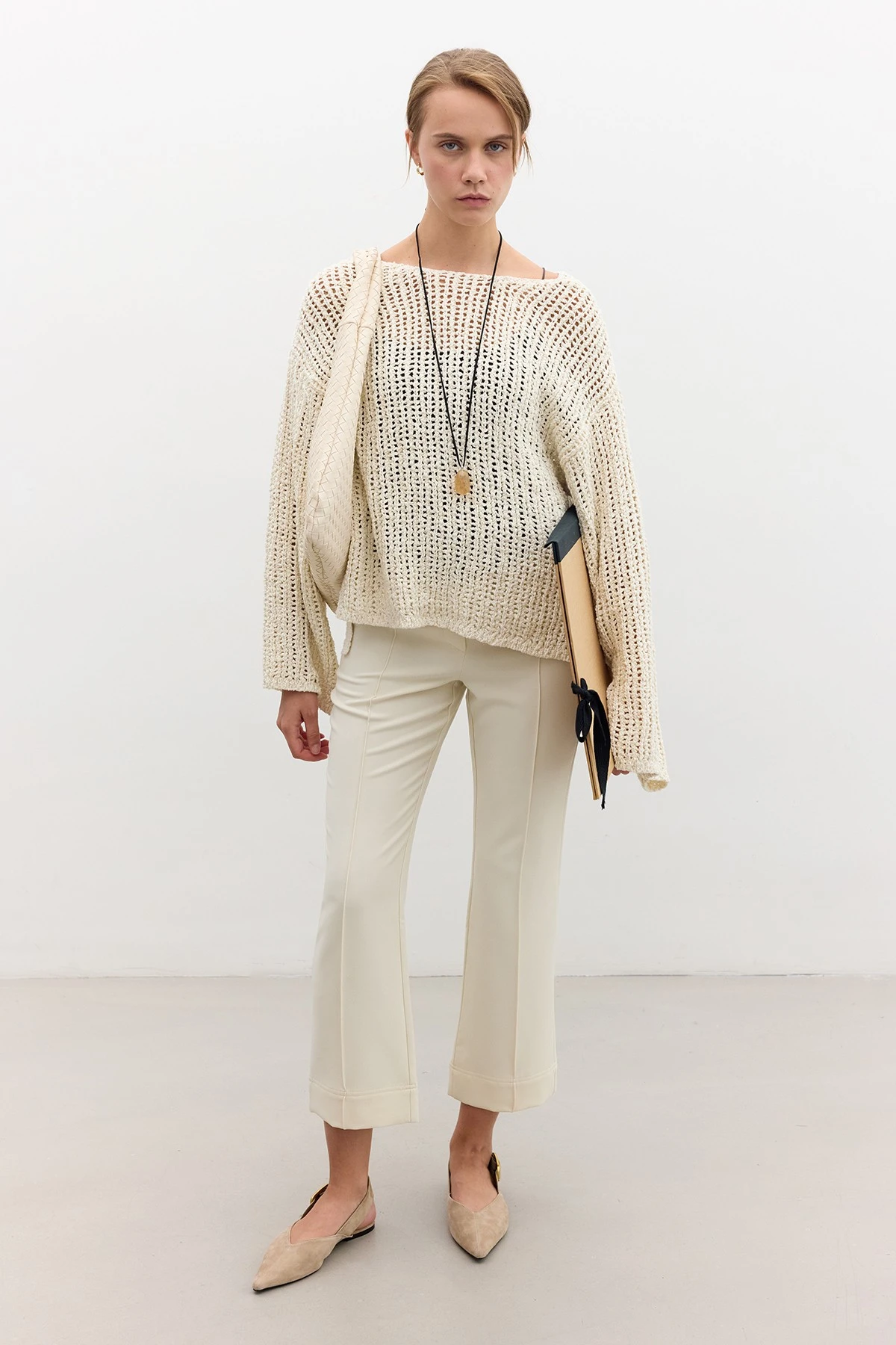 NET KNITTED KNITWEAR VANILLA NET KNITTED KNITWEAR VANILLA