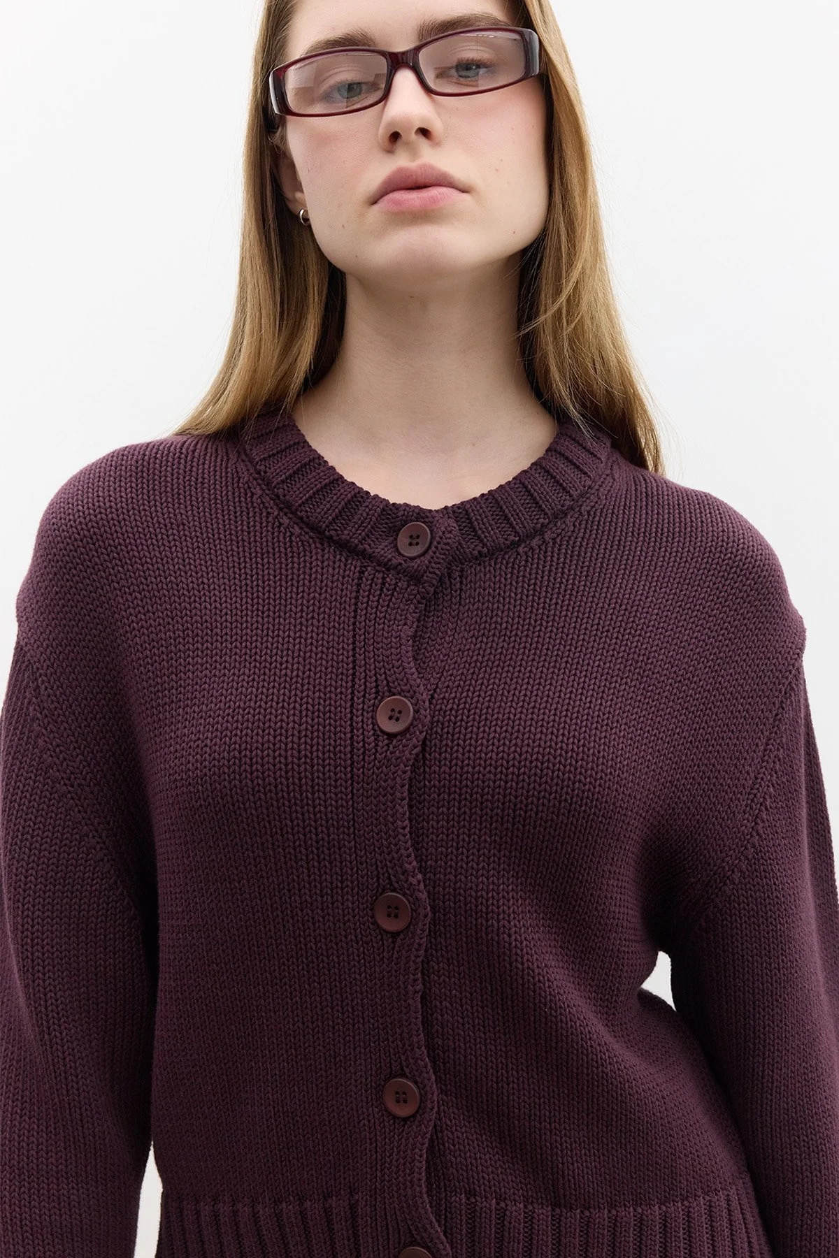 PAMUKLU TRİKO HIRKA MOR