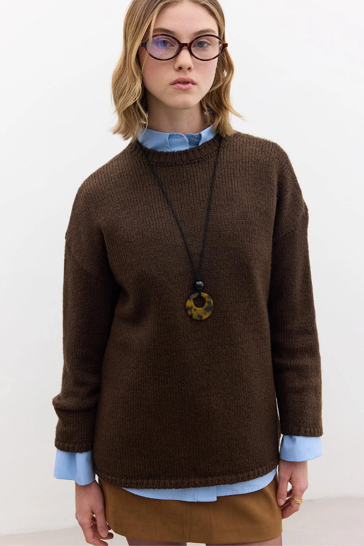OVERSIZE KAZAK KAHVERENGİ OVERSIZE KAZAK KAHVERENGİ