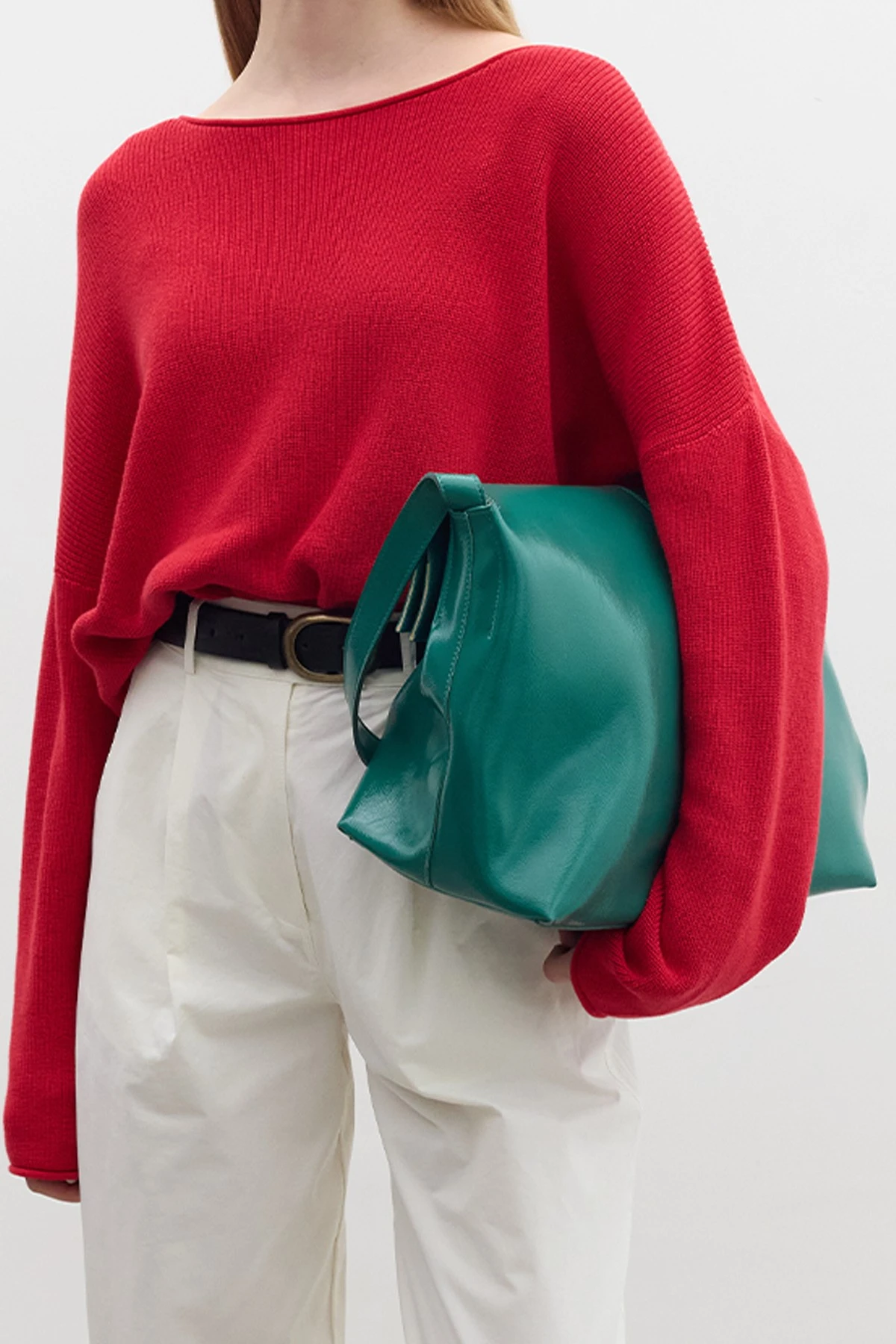 LEATHER TOTE BAG WITH COVER