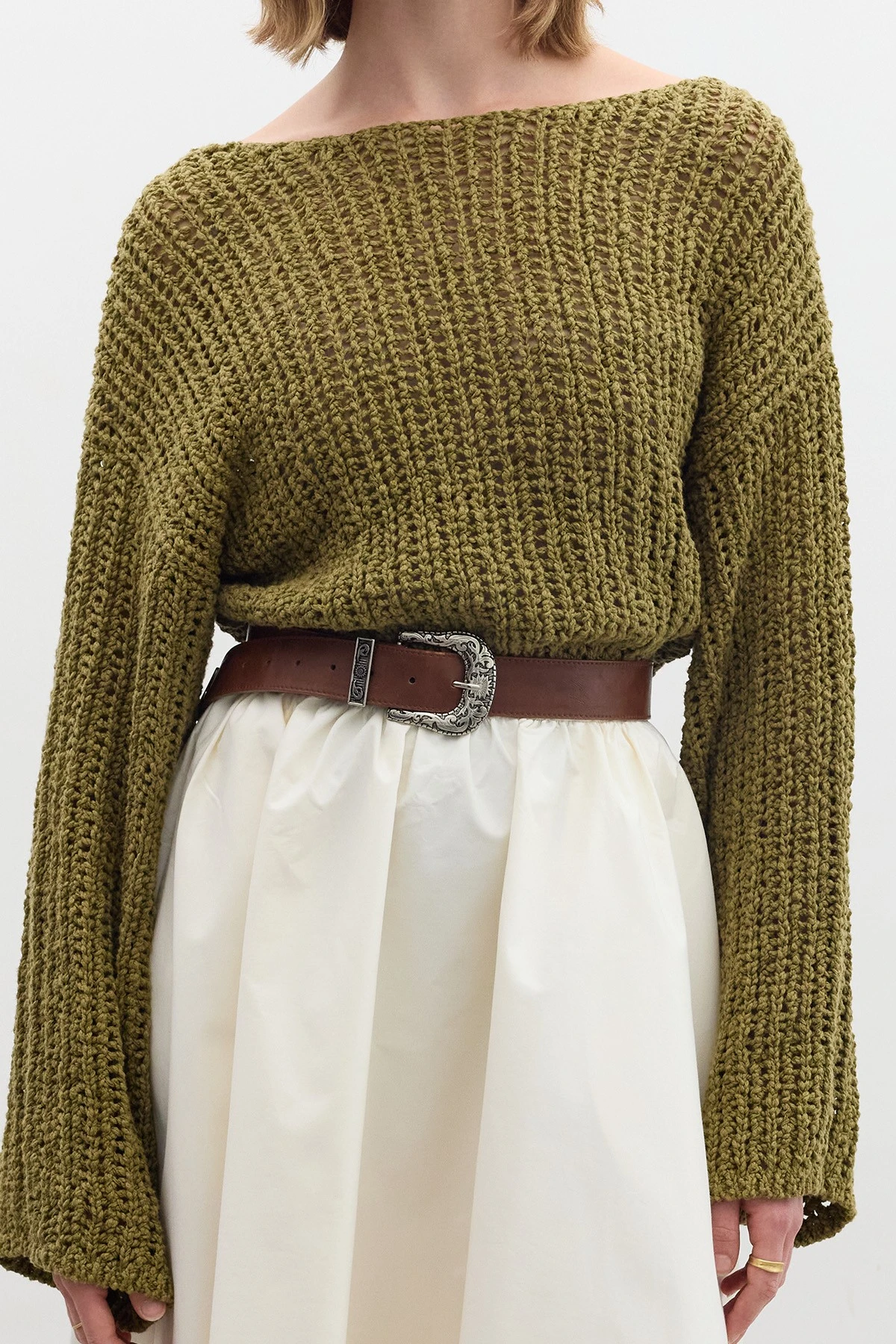 COWBOY BUCKLE BELT BROWN