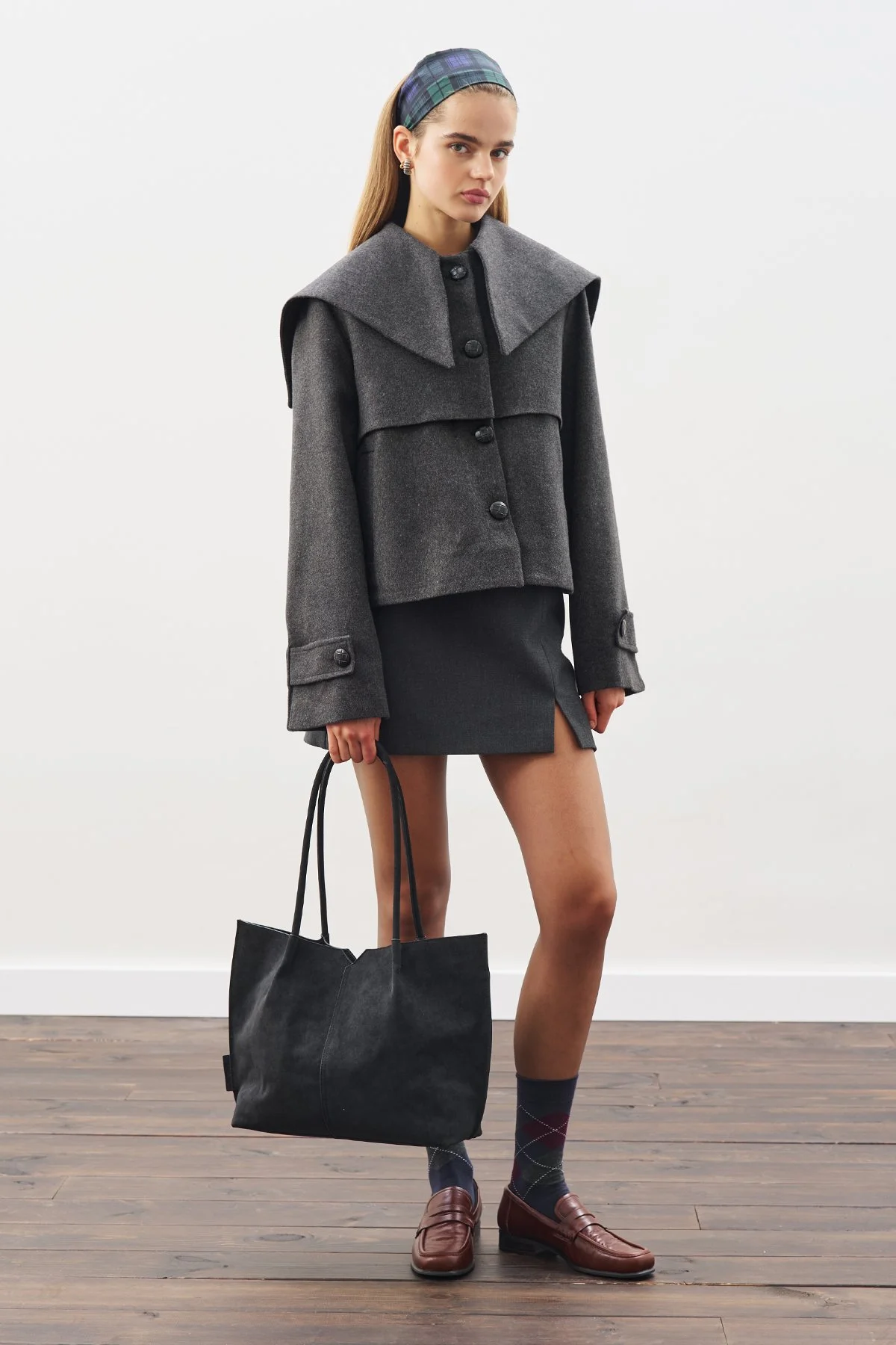 WIDE COLLAR CACHET JACKET ANTHRACITE WIDE COLLAR CACHET JACKET ANTHRACITE