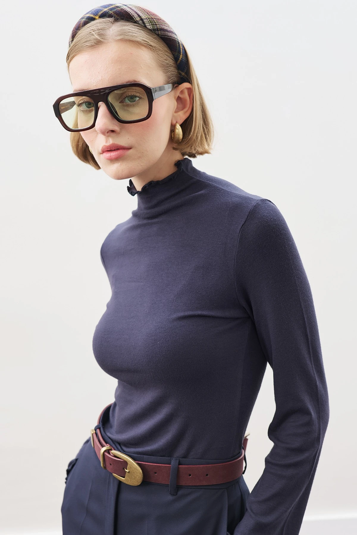 BALIKÇI YAKA BLUZ LACİVERT BALIKÇI YAKA BLUZ LACİVERT