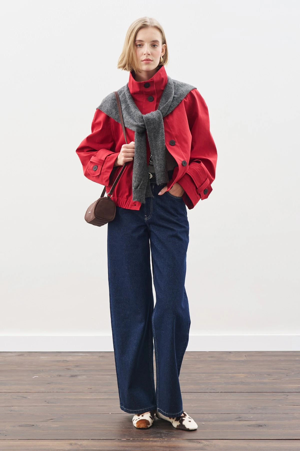 TRENÇ TARZ BOMBER CEKET KIRMIZI TRENÇ TARZ BOMBER CEKET KIRMIZI