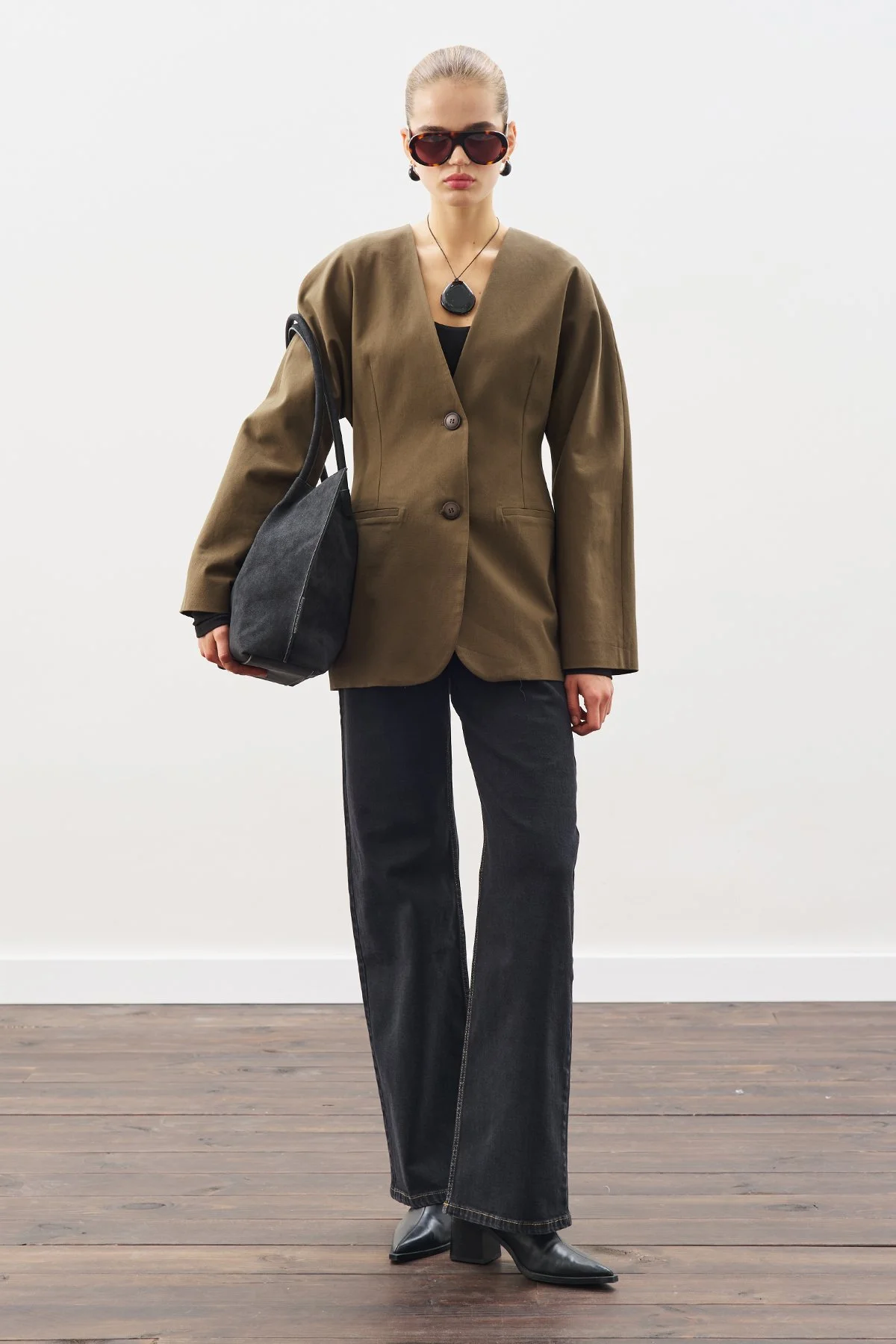 STUDIO BLAZER JACKET KHAKI STUDIO BLAZER JACKET KHAKI