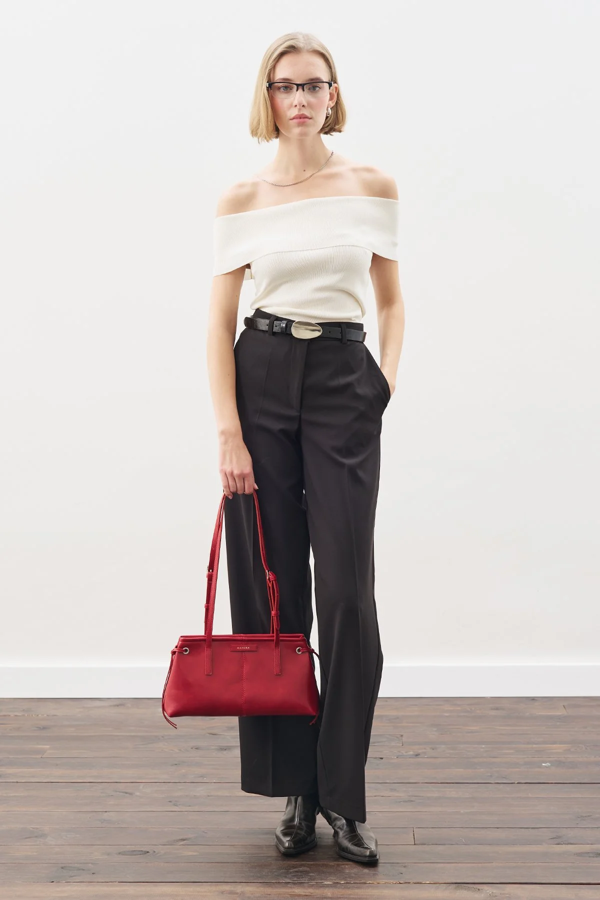 STRAIGHT LEG LONG PANTS BLACK STRAIGHT LEG LONG PANTS BLACK