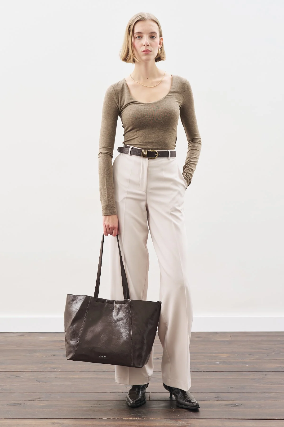 STRAIGHT LEG LONG PANTS BEIGE STRAIGHT LEG LONG PANTS BEIGE