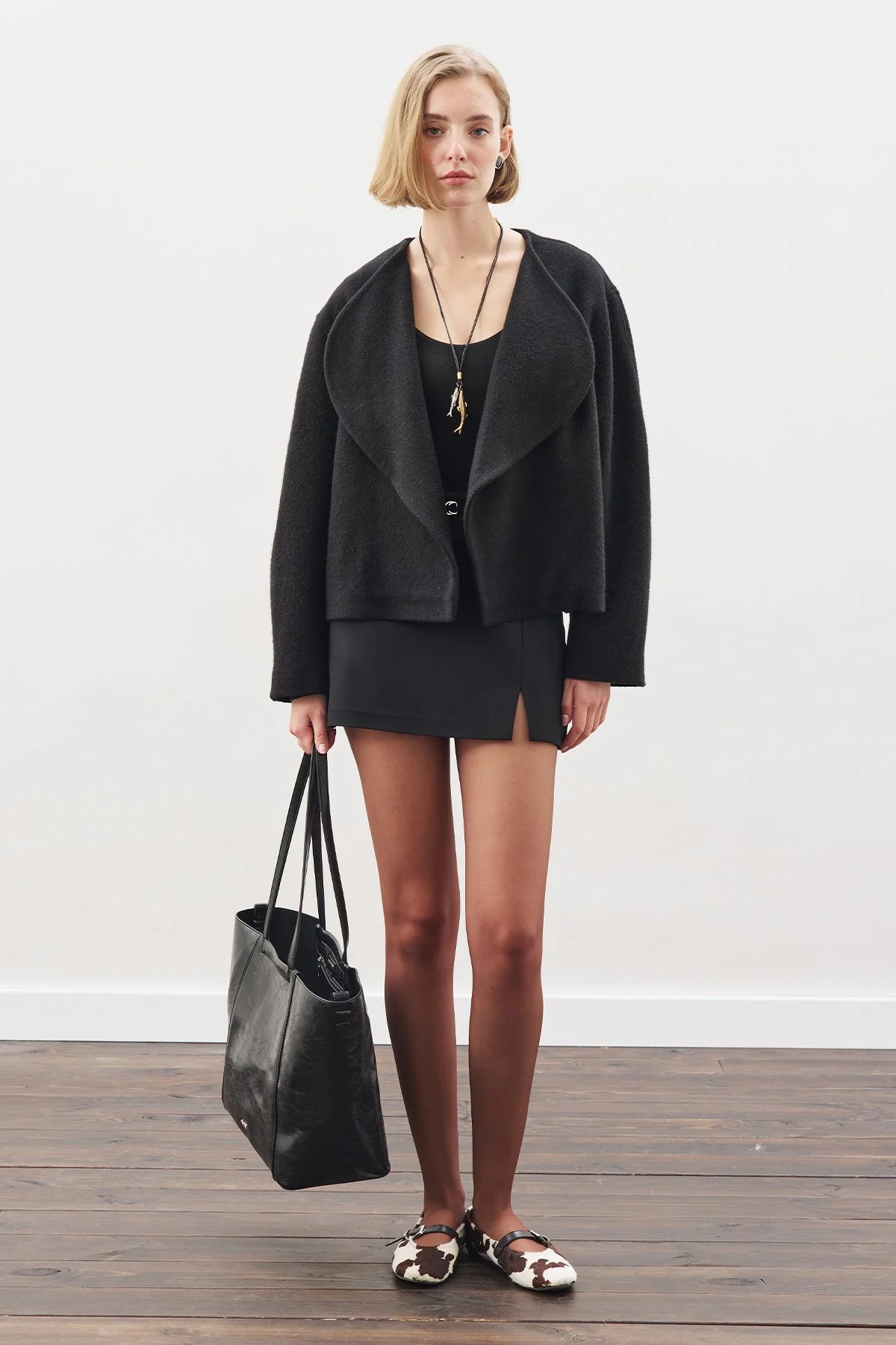 SHORT WOOL JACKET BLACK SHORT WOOL JACKET BLACK