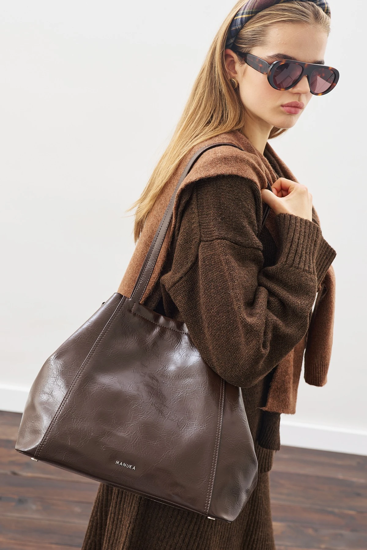 SQUARE TOTE ÇANTA KAHVERENGİ SQUARE TOTE ÇANTA KAHVERENGİ