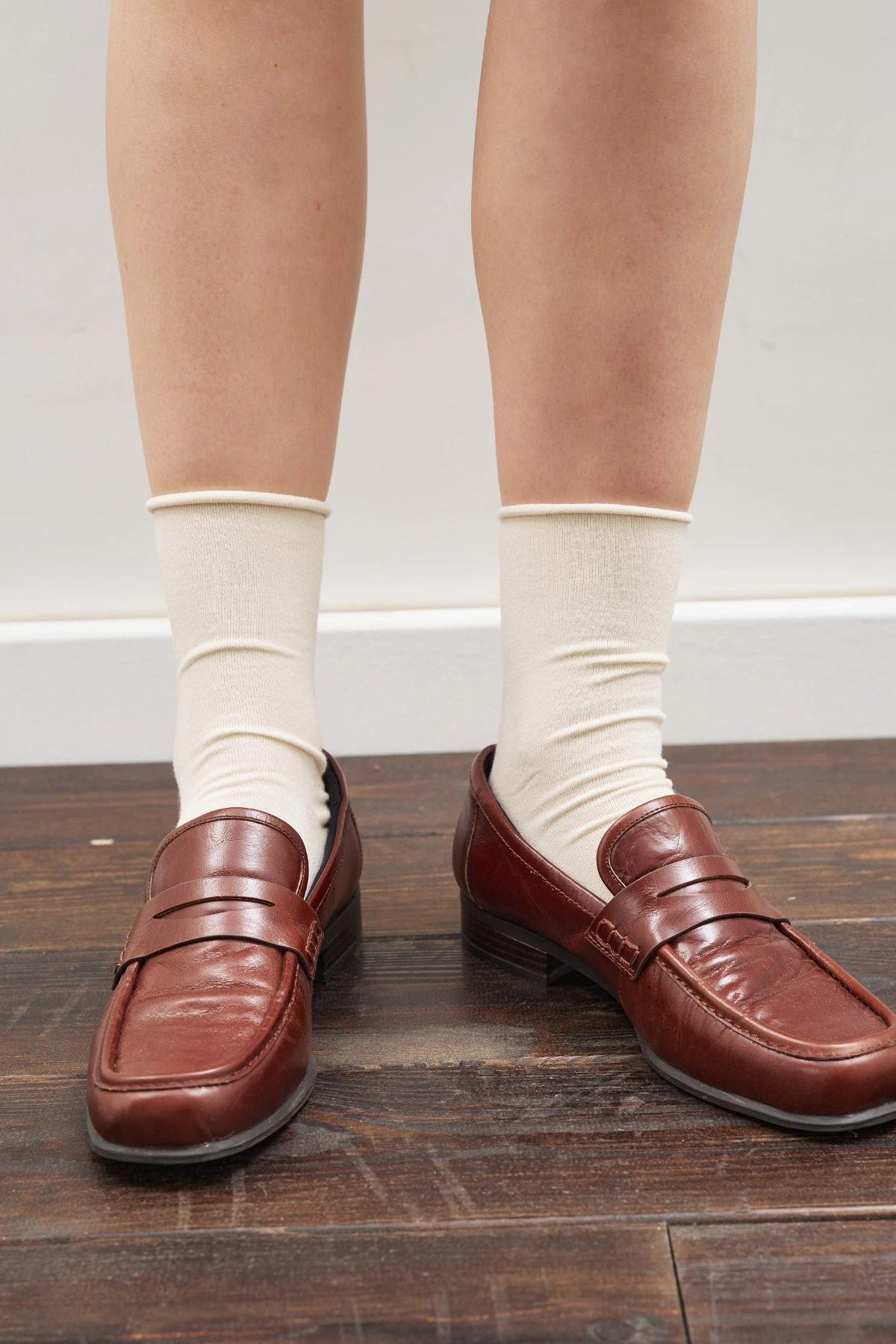 LASTİKSİZ SOKET ÇORAP EKRU