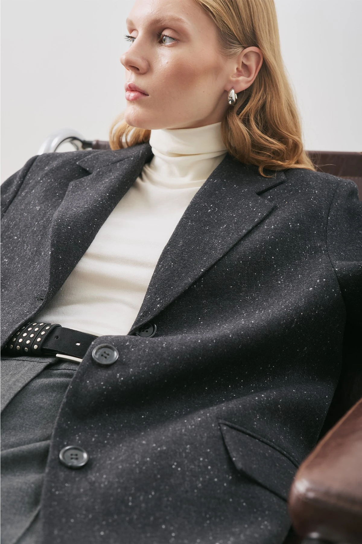 NORRIS YÜN BLAZER CEKET DARK GREY MELANGE