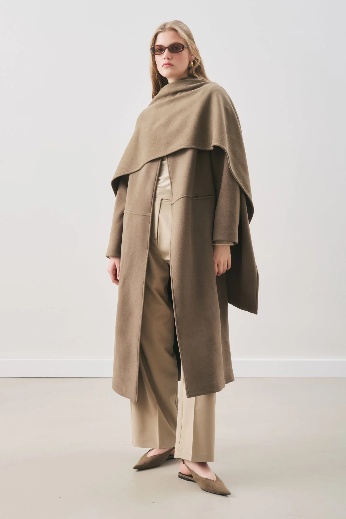 SOFT KAŞE ATKILI KABAN HAKİ