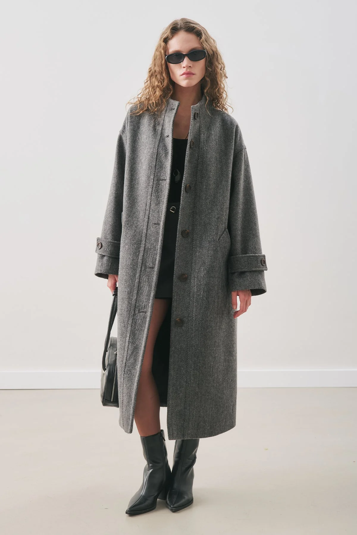 RAI OVERSIZE YÜNLÜ KABAN ANTRASİT