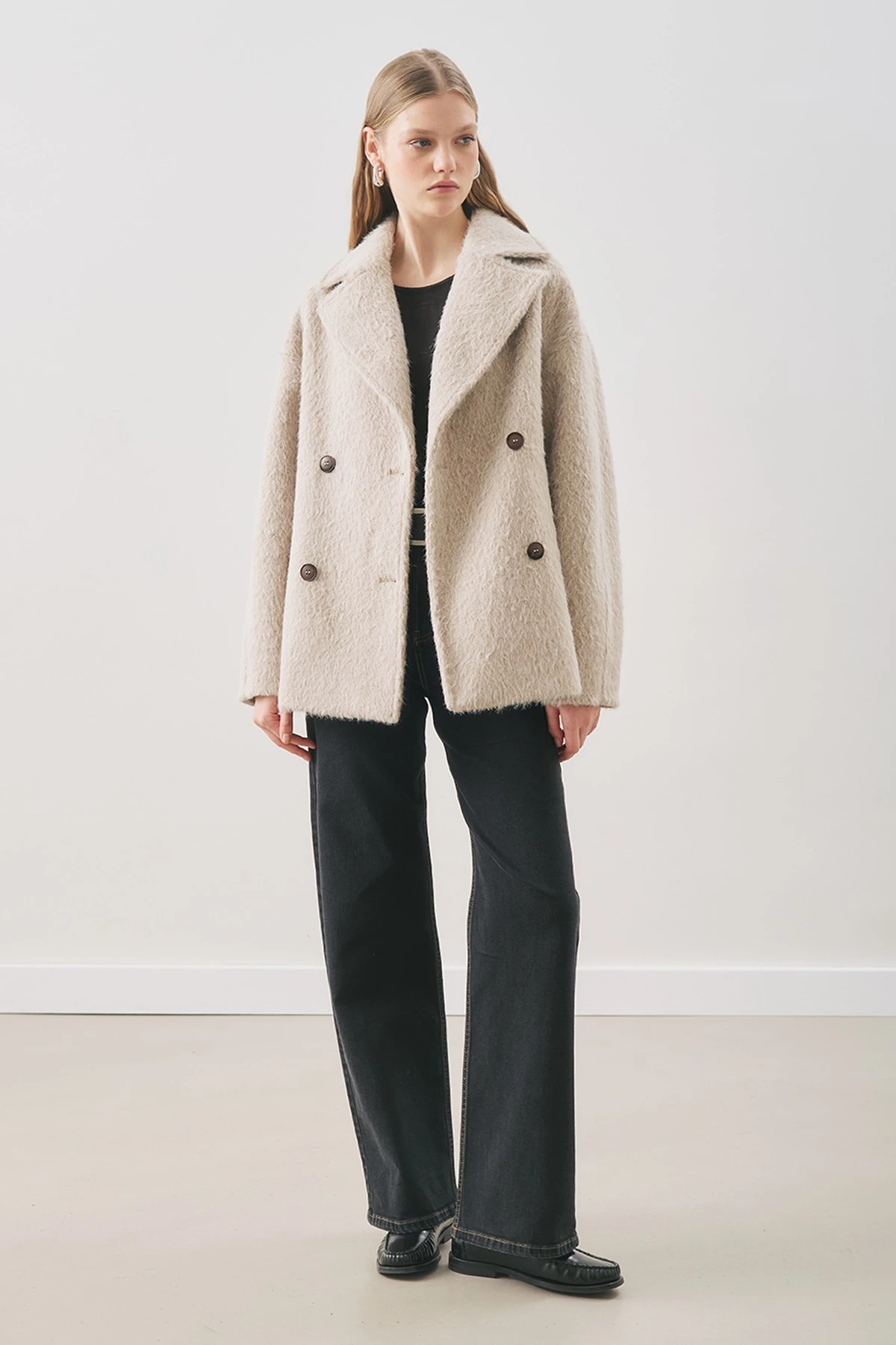 BOUCLE DOUBLE-BREASTED COAT VISON