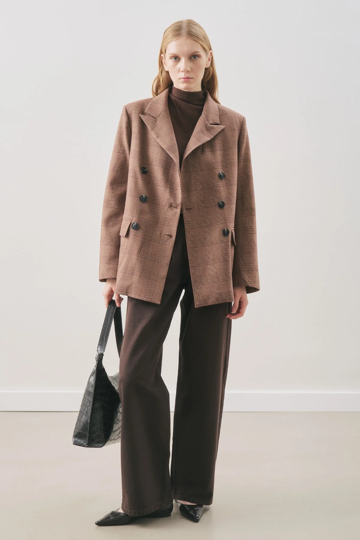 KRUVAZE EKOSE BLAZER CEKET BORDO