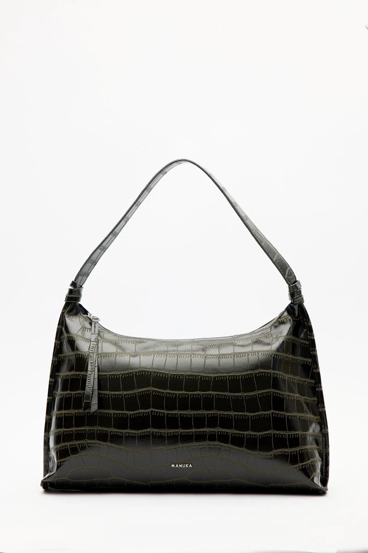 CROCODILE LEATHER TOTE BAG KHAKI