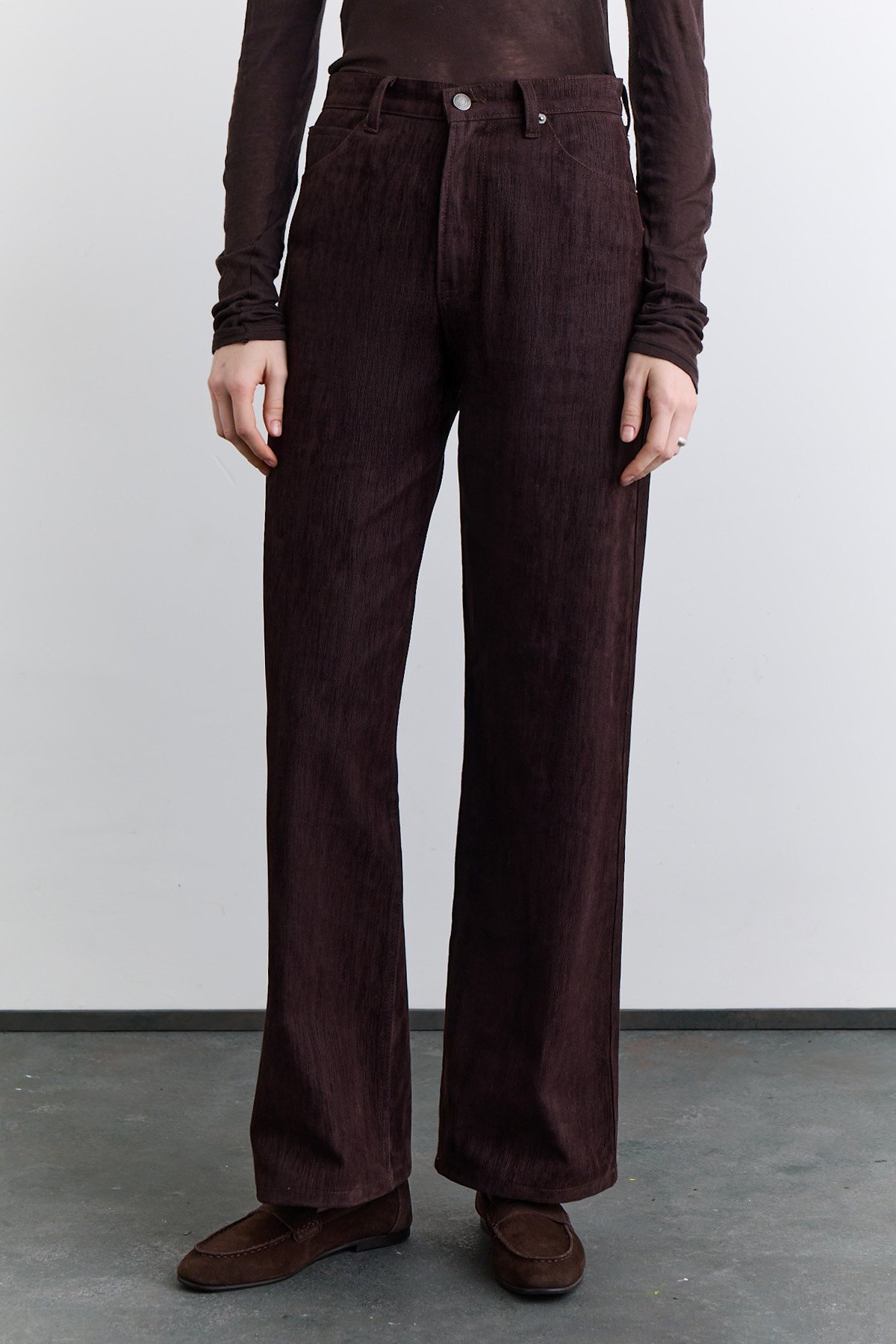 STUDIO DENIM PANTS BROWN - 3