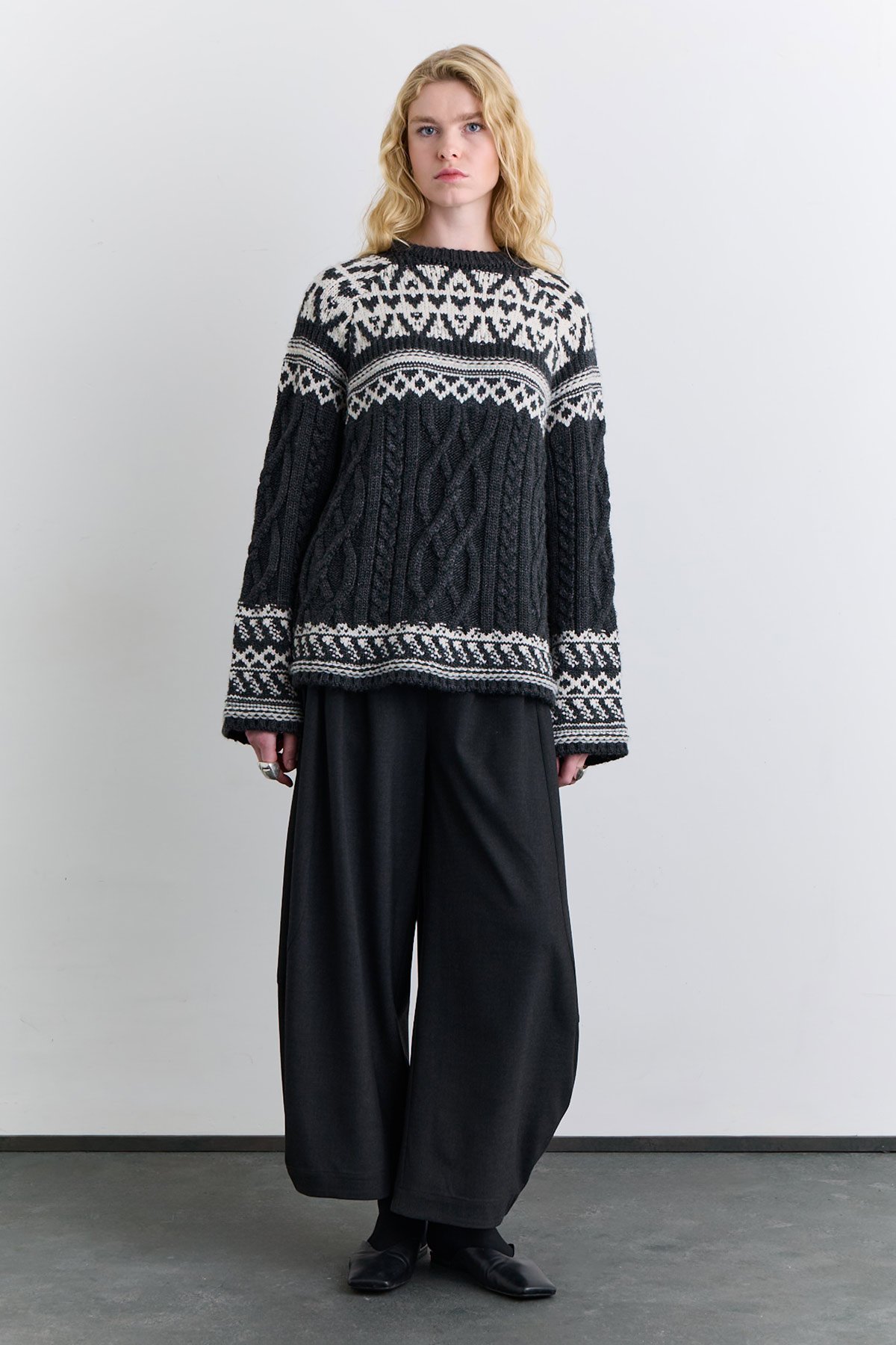 BALON FORMLU KUMAŞ PANTOLON ANTRASİT - 2