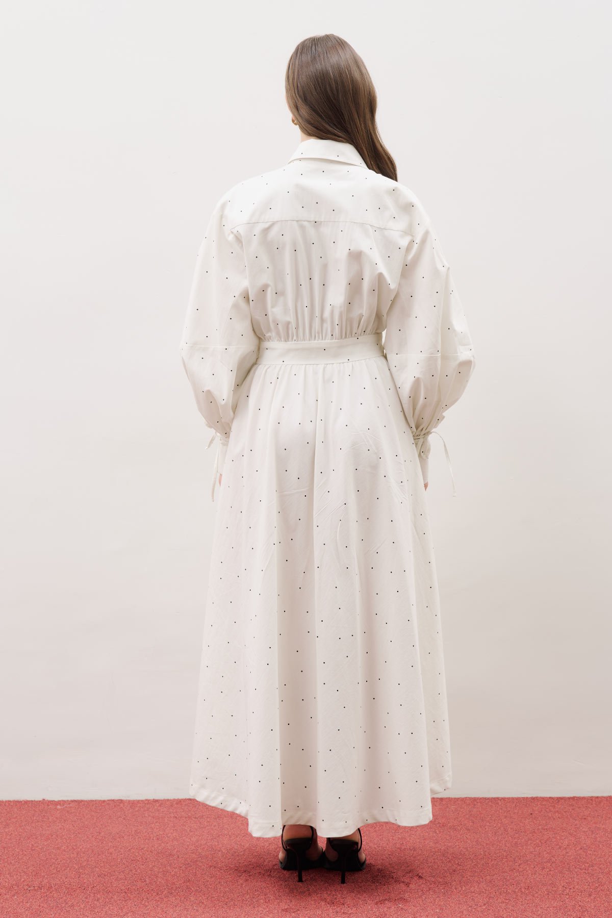 ENYA PLEATED SHIRT DRESS POLKA DOT - 7