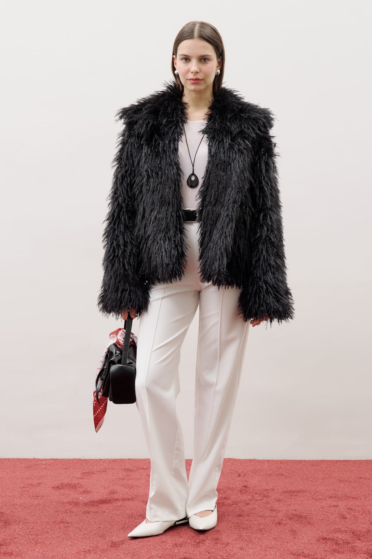 MARA FUR JACKET BLACK - 3