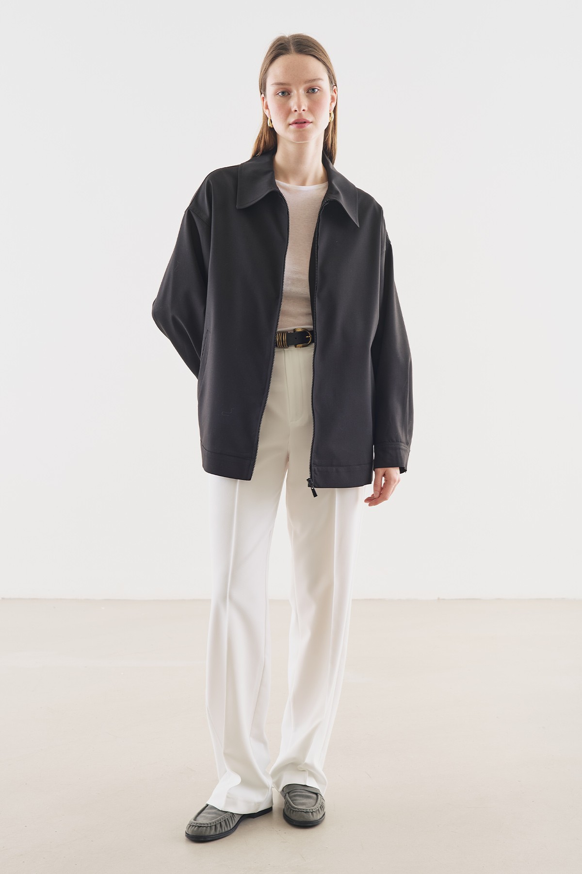 MANŞET DETAYLI CEKET SİYAH