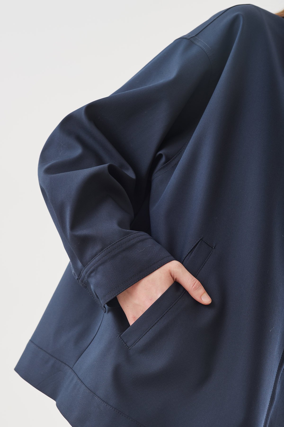 MANŞET DETAYLI CEKET LACİVERT - 6