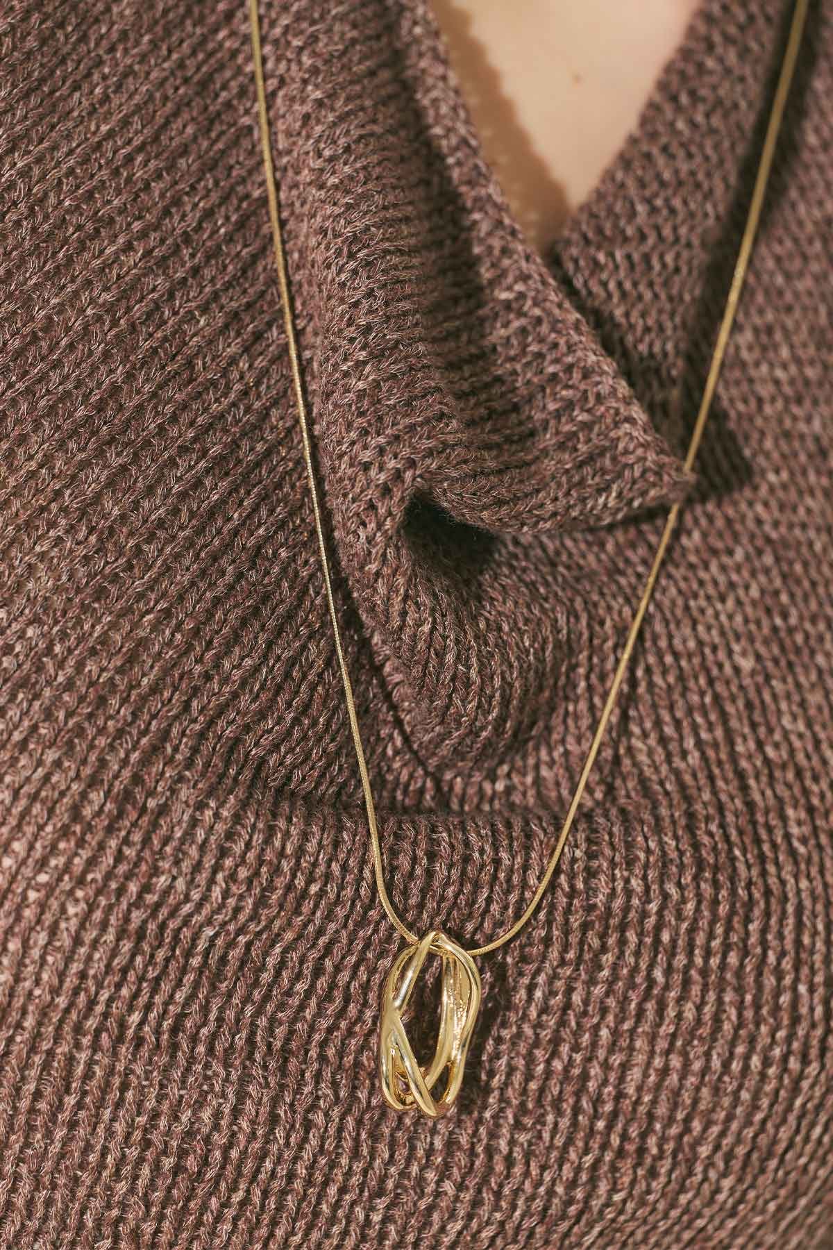 SARMAL UZUN KOLYE GOLD